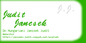 judit jancsek business card